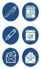 Fototapeta premium Business office icons collection