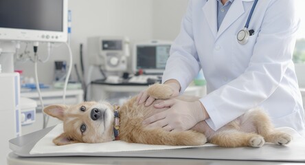 Veterinary Examination of a Small Dog