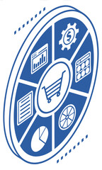 Naklejka premium Business strategy graphic design illustration