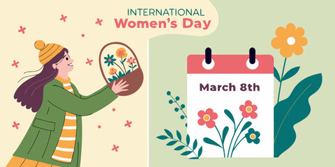 happy women day  card