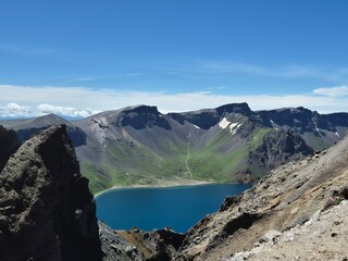 The view of Mountain Paektu. Cheonji