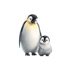 Obraz premium 3d penguin on white background