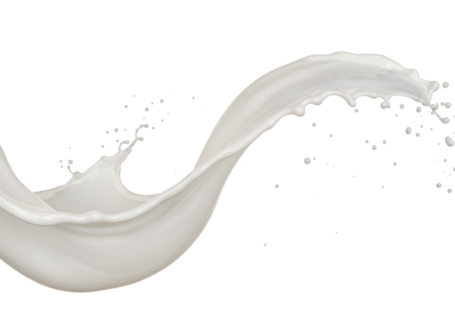Dynamic flowing milk splash, a dairy delight perfect for beverage and product presentations
