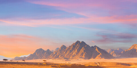 mountain landscape with clouds
