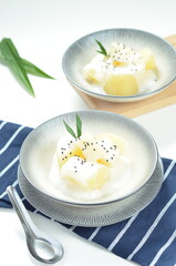 Sweet cassava or singkong thailand is a popular dessert in Indonesia