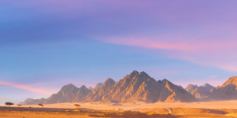 mountain landscape with clouds