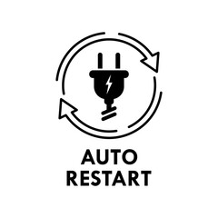Auto restart design logo template illustration