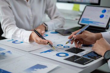 Two people are working on a project together