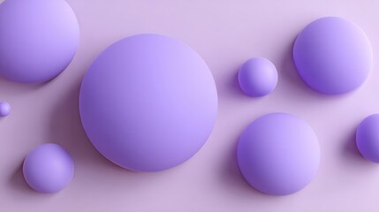 Lavender circles on a pastel background.