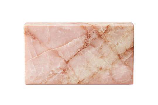 A pink marble slab with a pattern on it