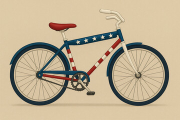 Fototapeta premium Vintage bicycle on a wooden background