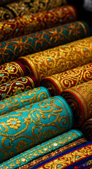 Vibrant Handcrafted Silk Fabric Rolls