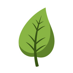 Fresh Green Leaf Icon: Nature and Growth Symbol