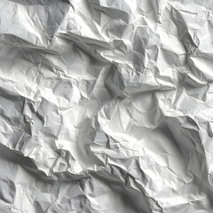 Crumpled tracing paper background in bright white,