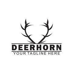 Fototapeta premium black deer antler logo
