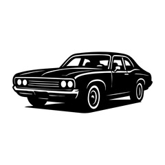 Naklejka premium Classic Muscle Car Silhouette