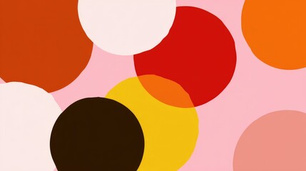 Abstract design of overlapping circles in vibrant colors.