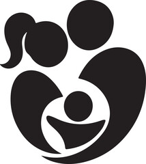 People family and parent silhouettes set, large pack of vector silhouette design,