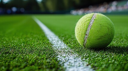 Tennis Ball on the Court
