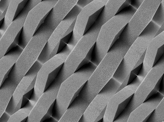 zigzag style round gray sponge foam woven background