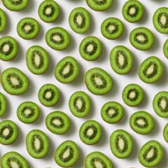 Fototapeta premium Seamless Tileable Kiwi Arrangement Flatlay