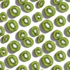 Fototapeta premium Fresh Kiwi Pattern for Seamless Tiling