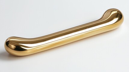 Fototapeta premium Polished gold handle with smooth curves
