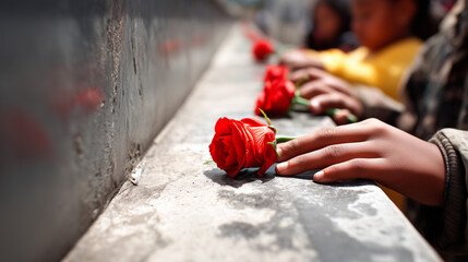 Children Offer Red Roses at Santa Rosa de Lima Festival – A Peaceful Tribute of Flowers and Devotion in Sacred Ceremony