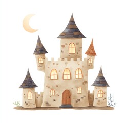 Obraz premium Fairytale Castle at Night