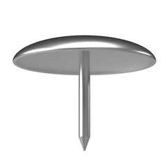 Metallic Push Pin 3D Render
