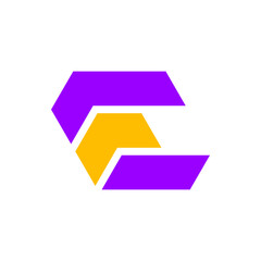 Letter E arrow simple modern logo
