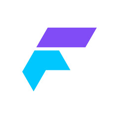 Letter F arrow modern minimal logo