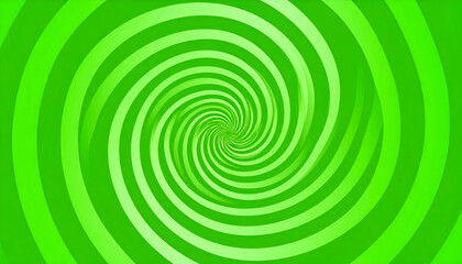 Green Hypnotic Spiral Background.