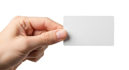 Obraz premium Hand Holding White Card