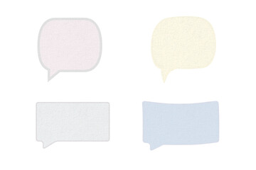 吹き出しセット　ファブリックテクスチャ