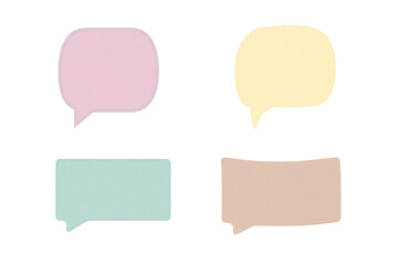 吹き出しセット　ファブリックテクスチャ