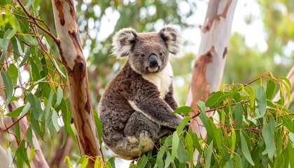 Koala in eucalyptus tree (1)