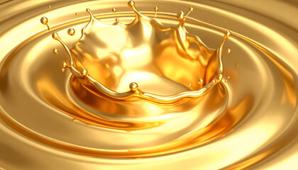 Golden Liquid Splash Crown.
