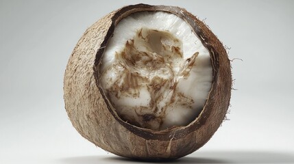 Open coconut with exposed interior