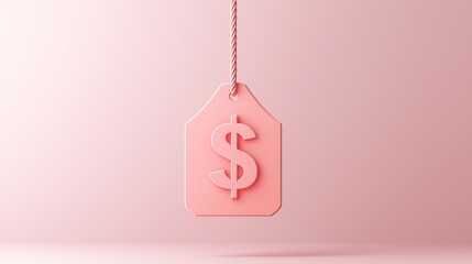 Pastel pink price tag