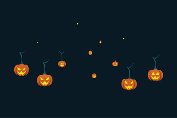 Obraz premium A spider web covered gazebo with pumpkins suitable for Halloween decor vector illustration