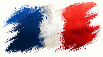 French Card with Canada National Flag Brush Stroke Background – International Friendship and Unity Theme