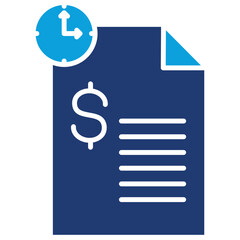 Real Time Reporting Flat Blue Icon