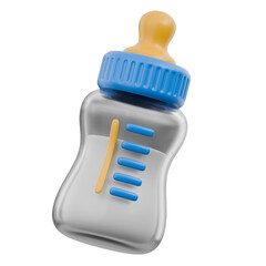 Naklejka premium Cute 3D Baby Elements and Toys Icon Newborn Essentials and Kids Play Object Gear Illustration Toddler Nursery Ornament Decoration Book