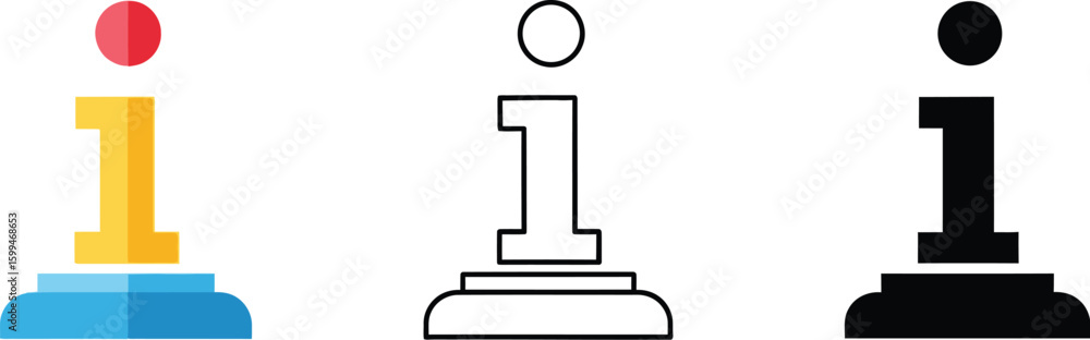 Aufkleber information icon vector set help desk support faq symbol user guide details sign assistance guidance