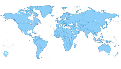 World map with global, countries, and blue.