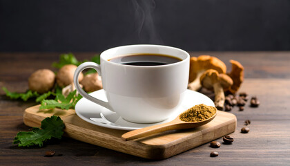 Steaming Mushroom Coffee Cup.