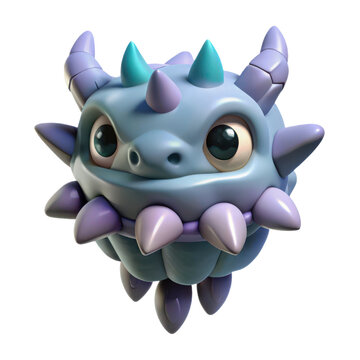 Ice monster clash of clans clash royale cute cartoon game character creature digital art illustration 3d render