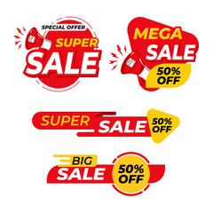 Discount tag, super sale badge