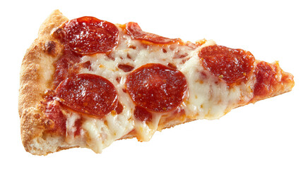 A single slice of delicious pepperoni pizza with melted cheese and crispy crust delicious.